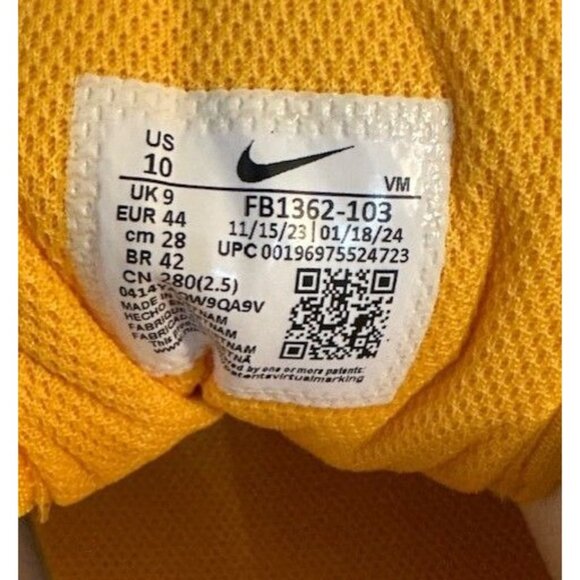 Nike Full Force Low White/Black/Gold (AF1) Shoe FB1362-103 Men's 10 New - Picture 3 of 10